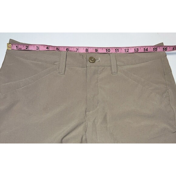 Eddie Bauer Travex Women's 8 Beige Stretch Fabric Shorts Outdoor Travel Hiking - Picture 5 of 6